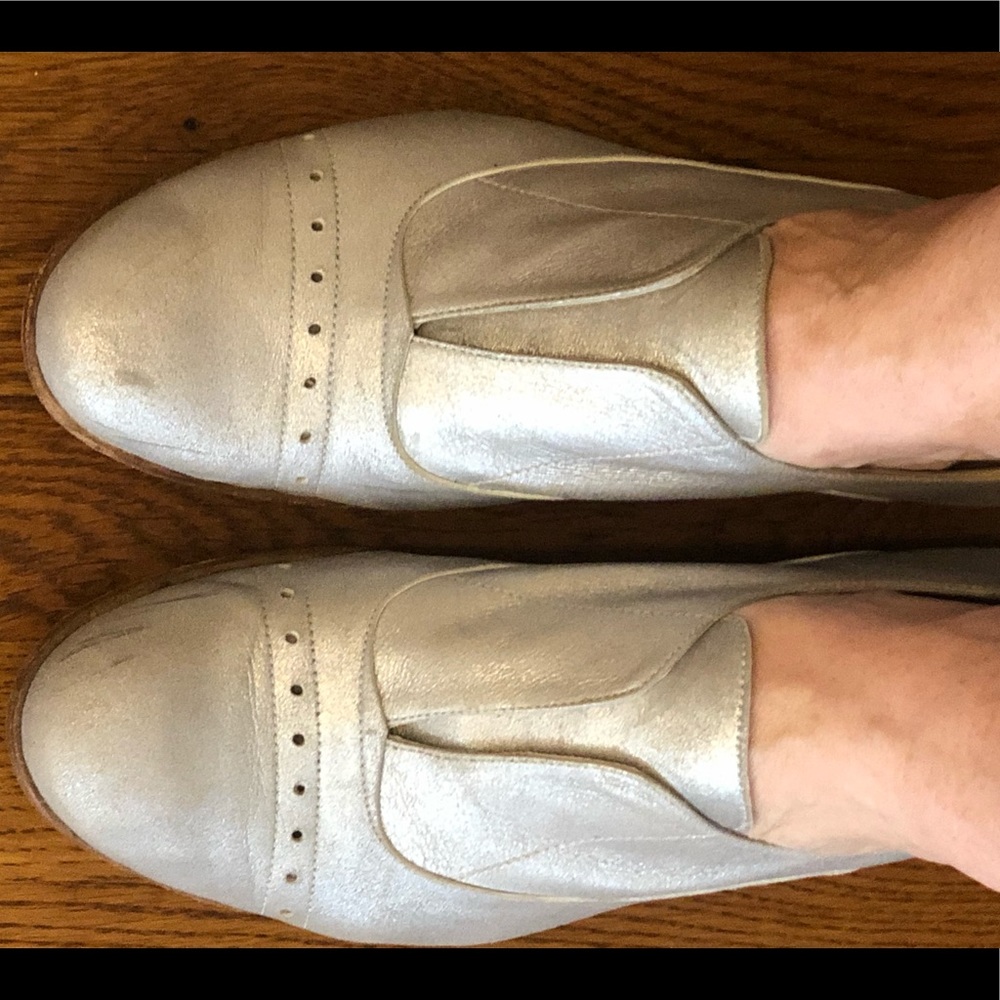 XSA Silver Oxford slip on Loafer Size 9